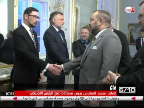 قضايا دولية محور مباحثات الملك محمد السادس والرئيس التشيكي