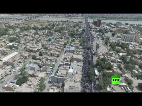 شاهد مظاهرة مليونية في بغداد تدعو إلى الإصلاح