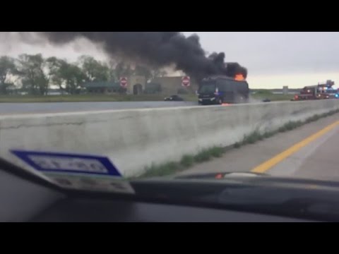 lady antebellums bus catches fire