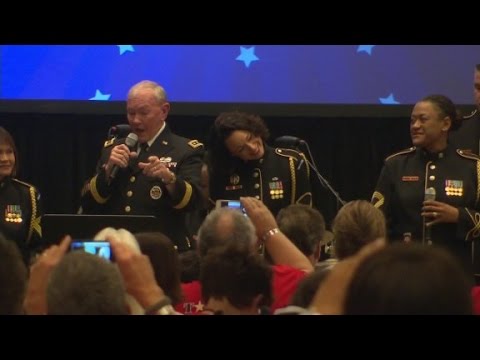genernal martin dempsey sings keep your head up