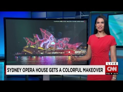 light show turns sydney opera house into art