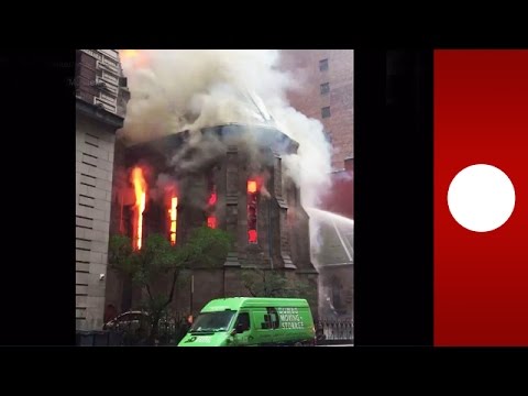fire rips through historic serbian orthodox cathedral in new york