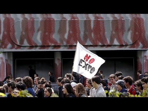students protest on eve of world expo showcase in milan