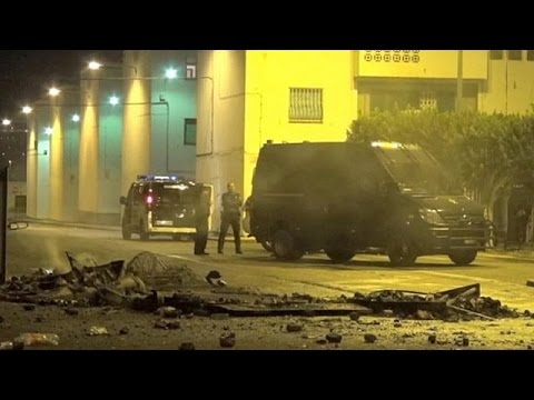 in spanish city of roquetas de mar