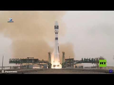 شاهد لقطات تظهر إطلاق صاروخ سويوز الروسي